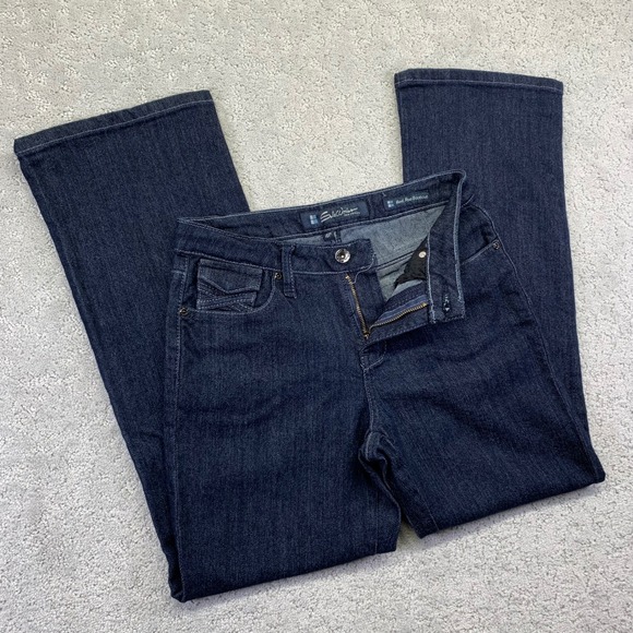 Salt Works Denim - Salt Works NYCE Jeans‎ Womens 4P Med Rise Bootcut Dark Wash Denim 27x27 Actual